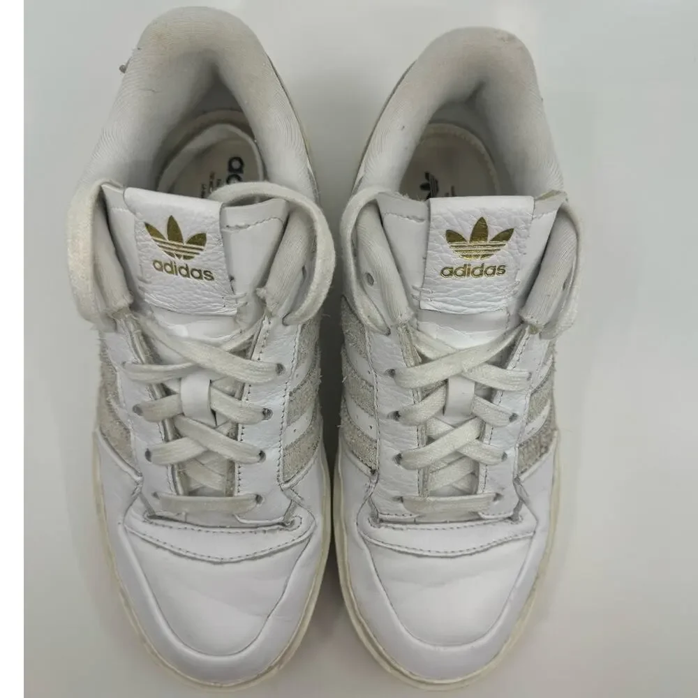 Adidas low Forum Bonega in White Orbit Grey gold 2022 - womens  size 7